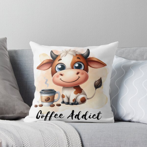 Item preview, Cute Cow with Coffee – Funny Cozy Farm Animal Design designed and sold by Sed94.