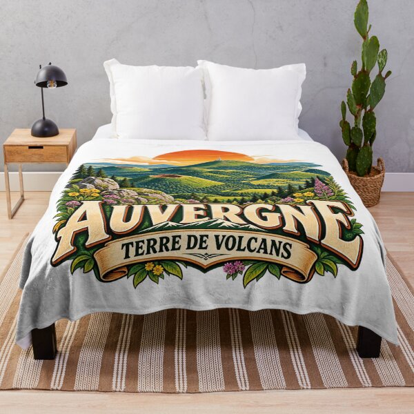 Item preview, Auvergne Land of Volcanoes – Retro French Mountain Illustration designed and sold by Gino64.