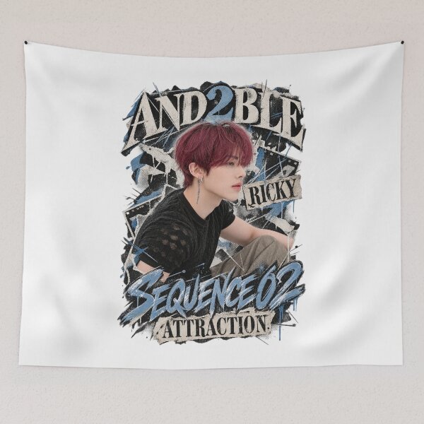 Item preview, Ricky Blue Distressed Collage AND2BLE Fan Art designed and sold by Valeree Store.