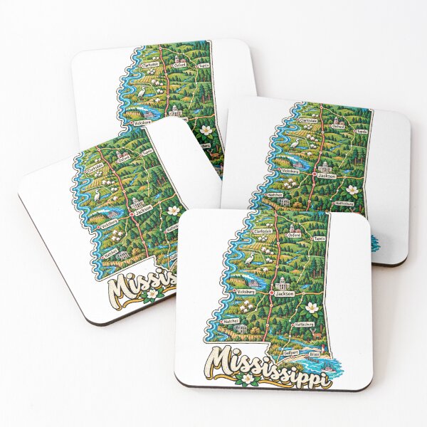 Item preview, Hand Drawn Mississippi Travel Souvenir Landmark Gift designed and sold by MichaeIRellov.