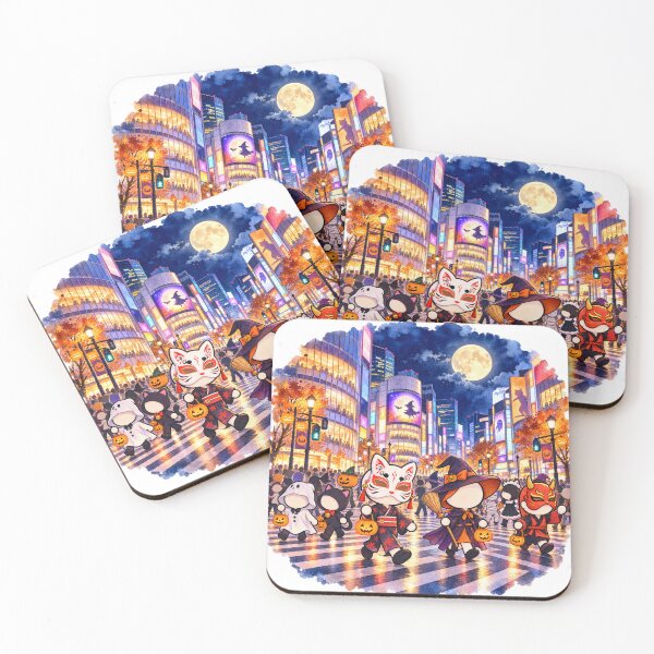 Item preview, Japanese Halloween in Shibuya – Cute Kitsune, Oni & Witch designed and sold by japan-picto.