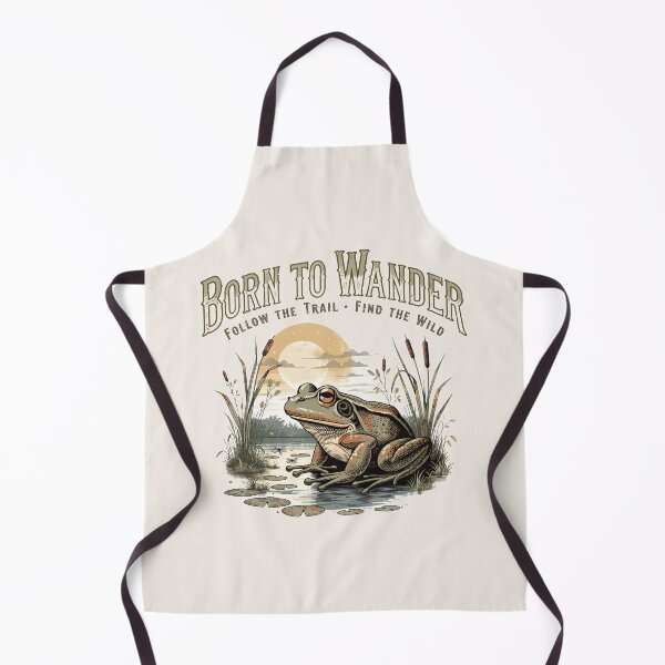 Item preview, Born To Wander - Frog Nature & Adventure Vintage Art designed and sold by Driesman.