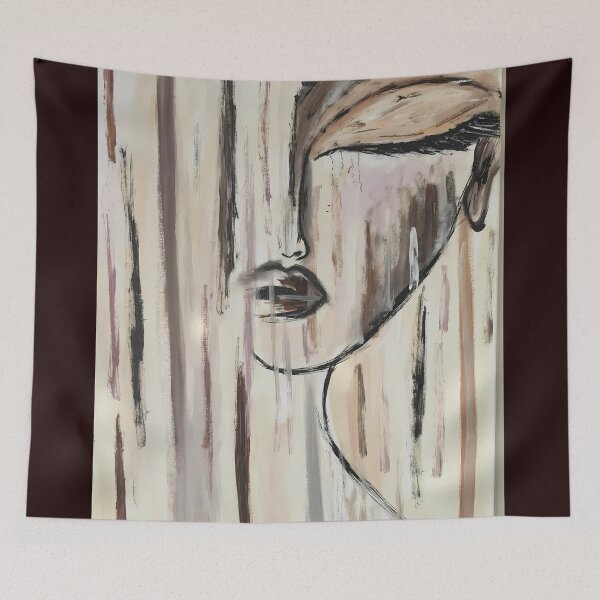 Item preview, Profile silhouette, original acrylic painting  designed and sold by VISARI77.