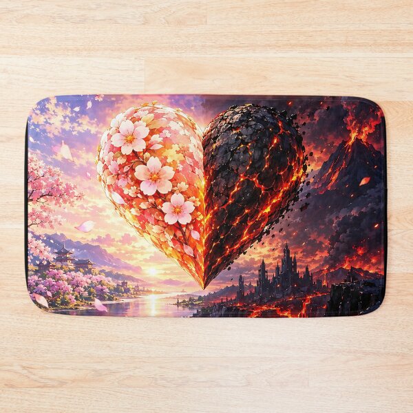 Item preview, One heart. Two worlds.(Anime Ver.) designed and sold by MaxDreamsArt.