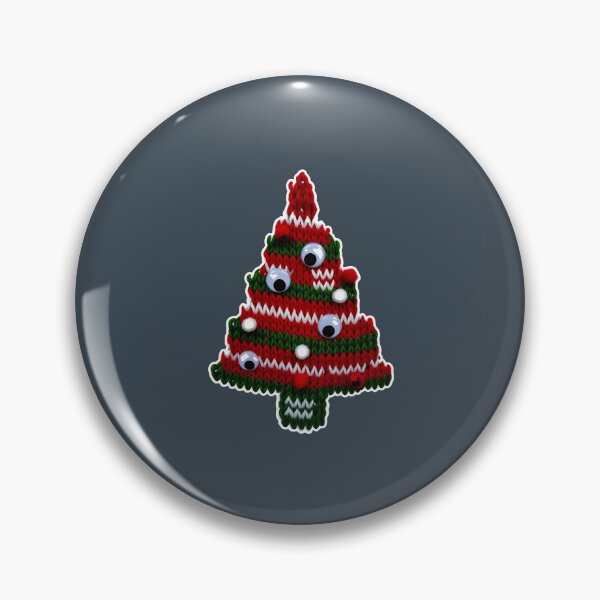 Item preview, Striped Knitted Christmas Tree with Googly Eyes designed and sold by LV-creator.