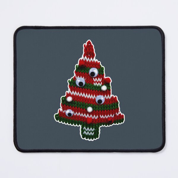 Item preview, Striped Knitted Christmas Tree with Googly Eyes designed and sold by LV-creator.
