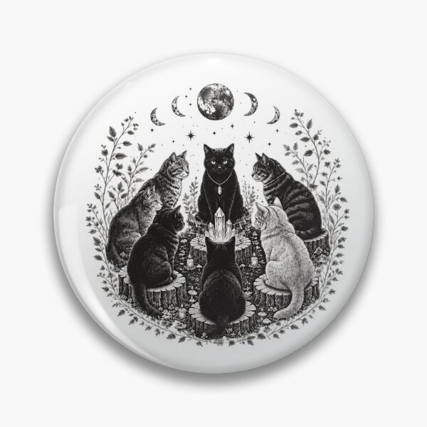 Item preview, Mystical Black Cat Coven Under Full Moon designed and sold by GenioFin.