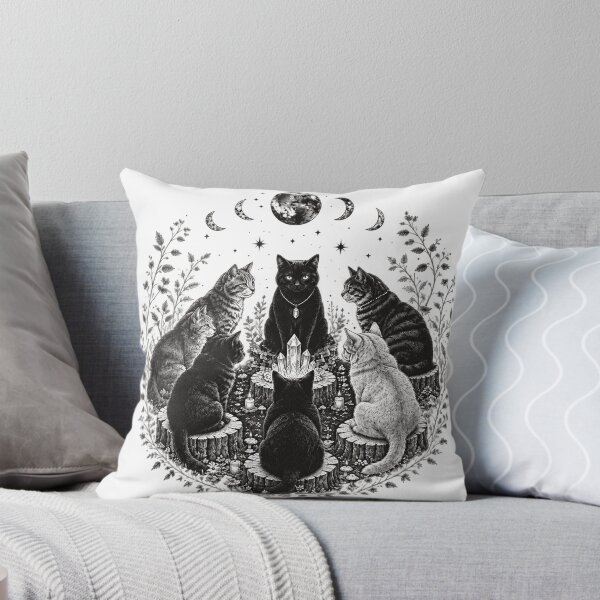 Item preview, Mystical Black Cat Coven Under Full Moon designed and sold by GenioFin.