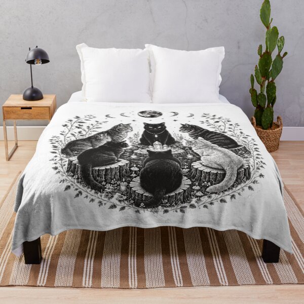 Item preview, Mystical Black Cat Coven Under Full Moon designed and sold by GenioFin.