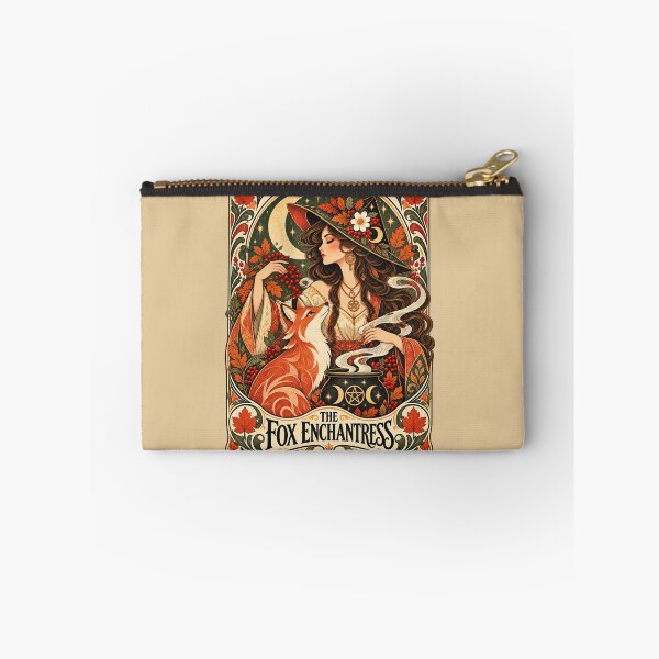 Item preview, Fox Enchantress – Autumn Witch & Spirit Animal Art Nouveau designed and sold by Blanczet.