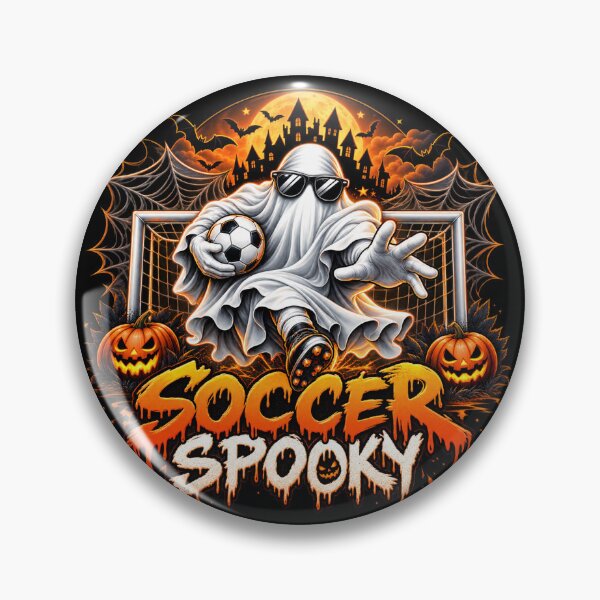 Item preview, Spooky Soccer Ghost Halloween – Funny Soccer Sports Design designed and sold by PolgaCraft.