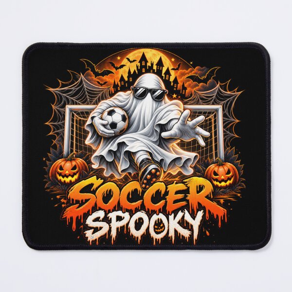 Item preview, Spooky Soccer Ghost Halloween – Funny Soccer Sports Design designed and sold by PolgaCraft.