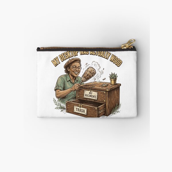 Item preview, My Desktop Was Actually Wood Funny Gen X T-Shirt designed and sold by Hearth & Hue.