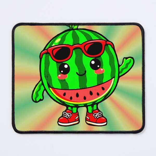 Item preview, Kawaii Watermelon with Sunglasses - Cool and Fun Summer designed and sold by AstronautMerch.