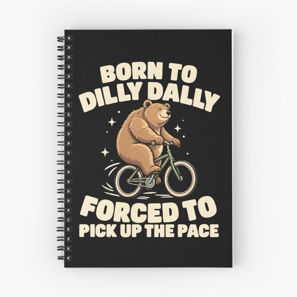 Item preview, Born To Dilly Dally Funny Procrastination Bear Bicycle Design designed and sold by stmpdwrld.