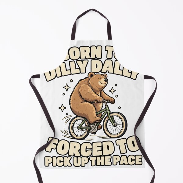 Item preview, Born To Dilly Dally Funny Procrastination Bear Bicycle Design designed and sold by stmpdwrld.