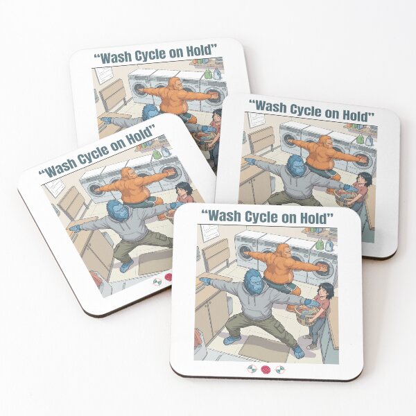 Item preview, Wash Cycle on Hold - Funny Bigfoot Laundry Yoga Cartoon designed and sold by Whimsy Trail Co.