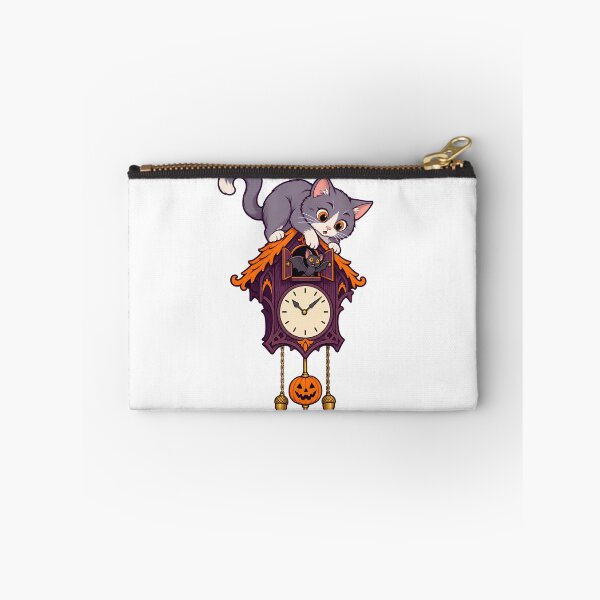 Item preview, Cute Cat On Halloween Cuckoo Clock designed and sold by UvooArt.