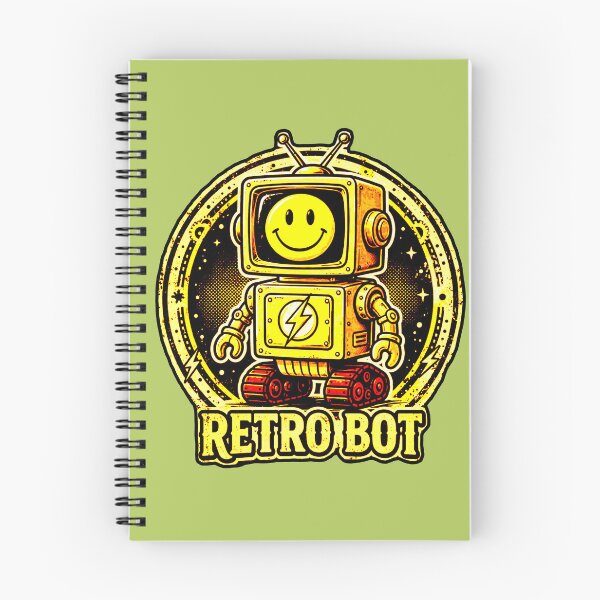 Item preview, Happy Retro Robot - Retro Bot Vintage Technology and Rave Smile designed and sold by AstronautMerch.