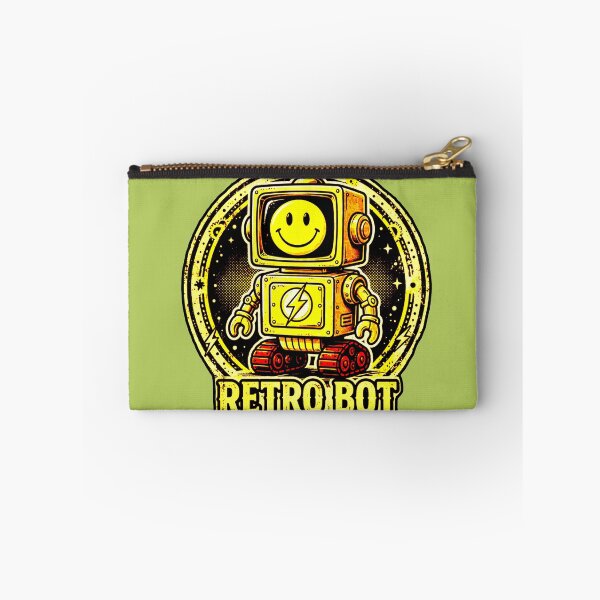 Item preview, Happy Retro Robot - Retro Bot Vintage Technology and Rave Smile designed and sold by AstronautMerch.