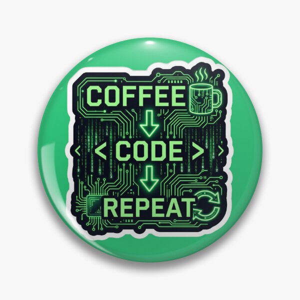 Item preview, Coffee Code Repeat Programmer Neon Circuit designed and sold by JunTheK.