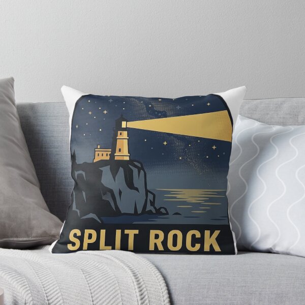 Item preview, Split Rock Lighthouse Minnesota Starry Night Vintage Badge Sticker designed and sold by DetourDgn.