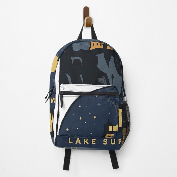 Item preview, Split Rock Lighthouse Minnesota Starry Night Vintage Badge Sticker designed and sold by DetourDgn.