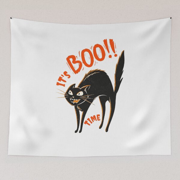 Item preview, Spooky Black Cat Boo Halloween designed and sold by TiaraHans.