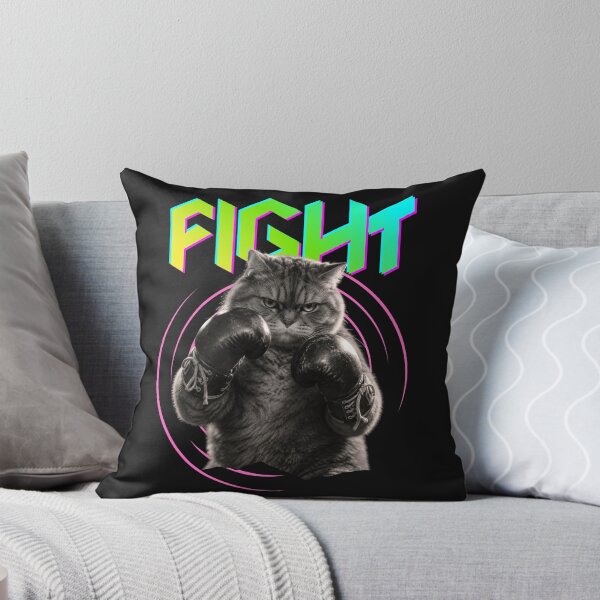 Item preview, Funny Boxing Cat PNG T-Shirt Design, Boxer Kitten Fighter Mug Sticker Graphic, Retro Gym Workout Apparel, Badass Cat Fight Tee designed and sold by SilverSeaBKK.