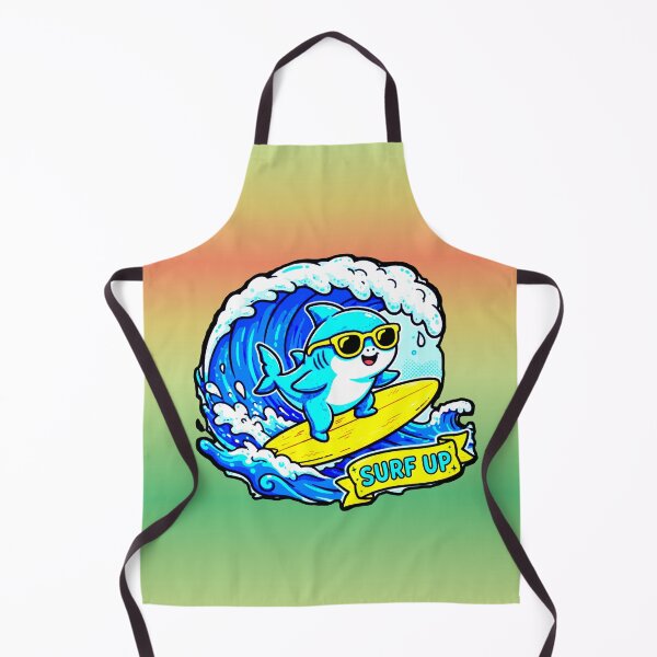 Item preview, Kawaii Surfing Shark - Surf Up Summer Beach Fun designed and sold by AstronautMerch.