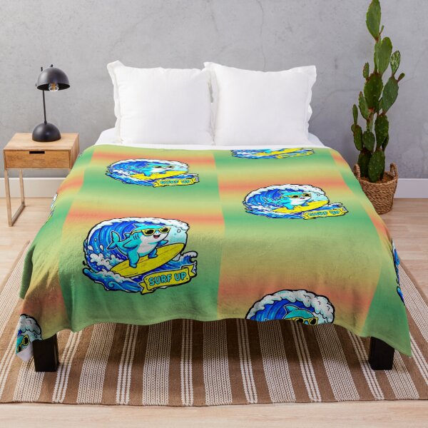 Item preview, Kawaii Surfing Shark - Surf Up Summer Beach Fun designed and sold by AstronautMerch.