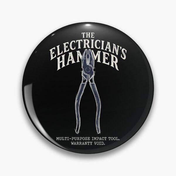 Item preview, The Electrician's Hammer Multi-Purpose Impact Tool – Linesman Pliers Trades Humor Vintage Art designed and sold by Luminari Creations.