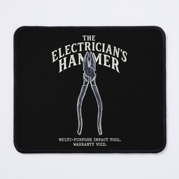 Item preview, The Electrician's Hammer Multi-Purpose Impact Tool – Linesman Pliers Trades Humor Vintage Art designed and sold by Luminari Creations.
