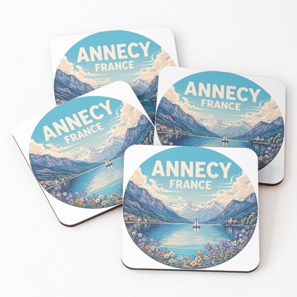 Item preview, Annecy France: Alpine Lake and Sailboat designed and sold by CircinusStore.