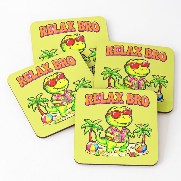 Item preview, Dinosaur Relax Bro - Summer Beach Vacation Fun designed and sold by AstronautMerch.
