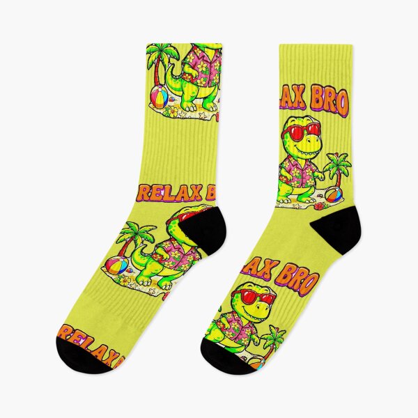 Item preview, Dinosaur Relax Bro - Summer Beach Vacation Fun designed and sold by AstronautMerch.