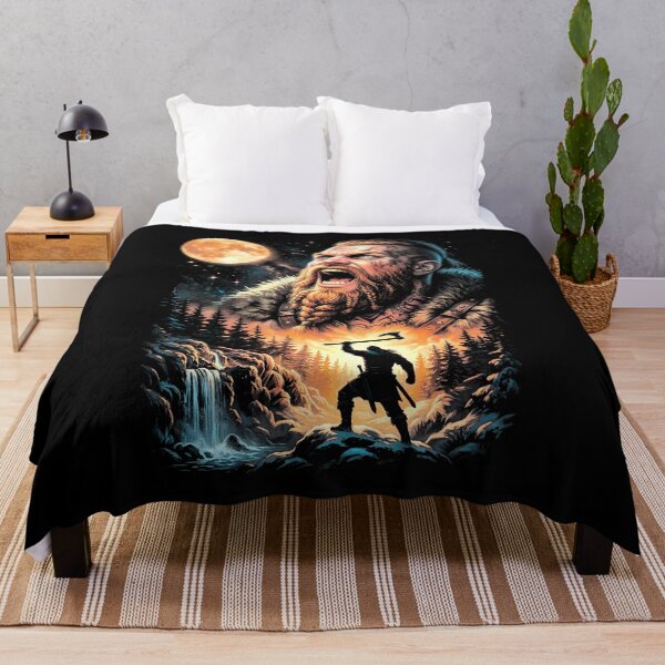 Item preview, Viking Warrior Howling At The Moon Berserker Norse Mythology designed and sold by GrandeDuc.