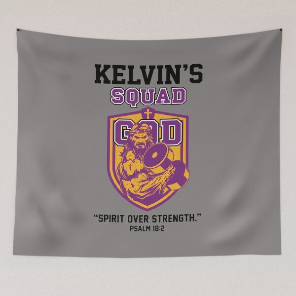 Item preview, Kelvin's God Squad Jesus Weightlifting T-Shirt-9 designed and sold by salinasfrederi.