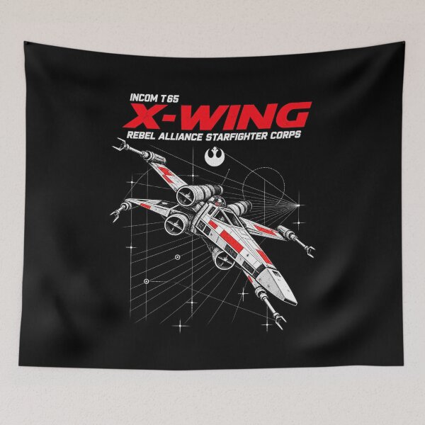 Item preview, Retro Sci Fi Space Fighter Jet Blueprint Vintage Spaceship Graphic designed and sold by RonHeller.