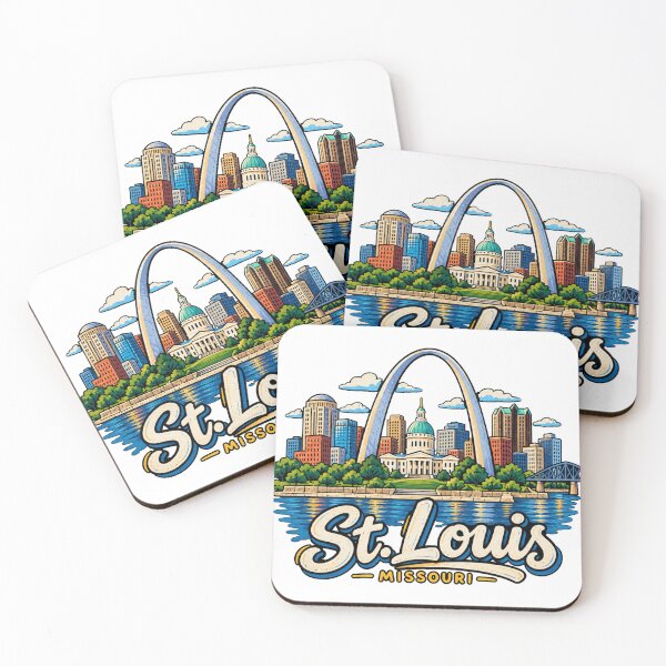 Item preview, Hand Drawn St. Louis Missouri Travel Souvenir Landmark Gift designed and sold by MichaeIRellov.