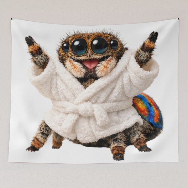 Item preview, Bathrobe Peacock Spider designed and sold by Sillytoe.