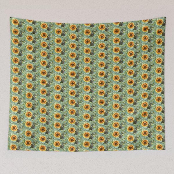 Item preview, Vibrant Sunflower Blooming in Warm Yellow and Rufous Red designed and sold by Georgia Mizuleva.