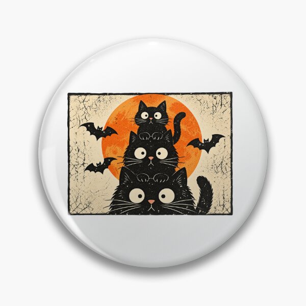 Item preview, Stacked Black Cats Halloween designed and sold by TiaraHans.