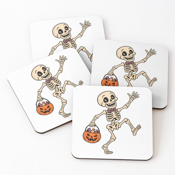 Item preview, Retro Dancing Skeleton Trick Or Treat designed and sold by UvooArt.