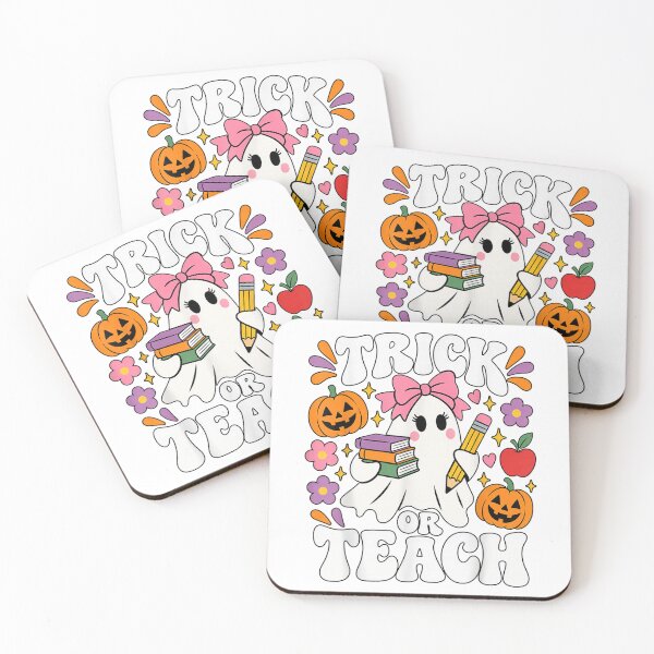 Item preview, Trick or Teach Retro Ghost Groovy Halloween Teacher Funny designed and sold by TiaraHans.