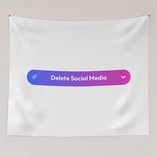Item preview, Digital Detox – Delete Social Media Unplug Button designed and sold by AnnSign.