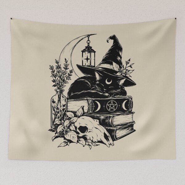 Item preview, Gothic Witchy Still Life with Cat designed and sold by bapupa.