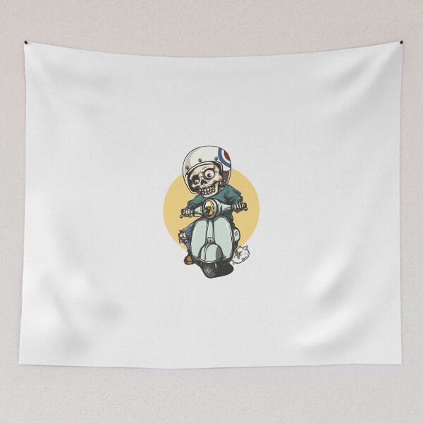 Item preview, Retro sixties Skeleton Mod on a Scooter designed and sold by Creative-Flo.