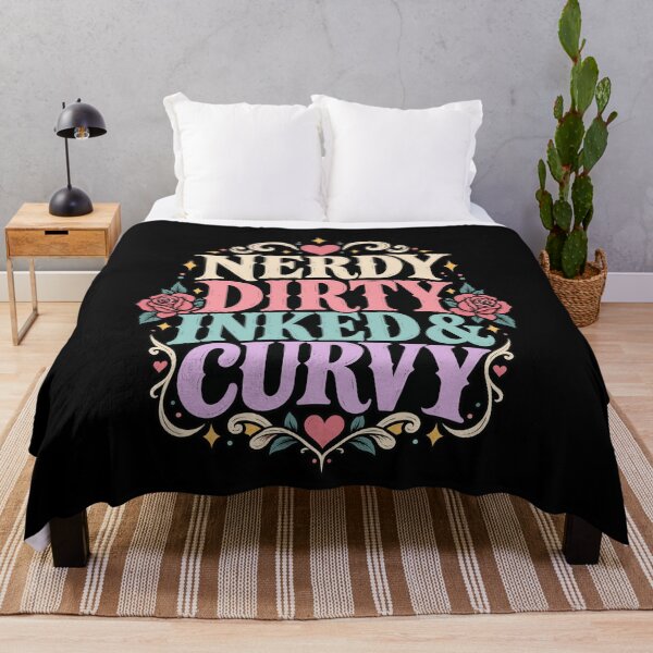 Item preview, Nerdy Dirty Inked Curvy Tattoo Lover Floral Design designed and sold by stmpdwrld.