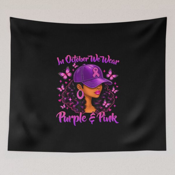 Item preview, Pink and Purple Awareness Portrait with Butterflies designed and sold by LeonellDavy.